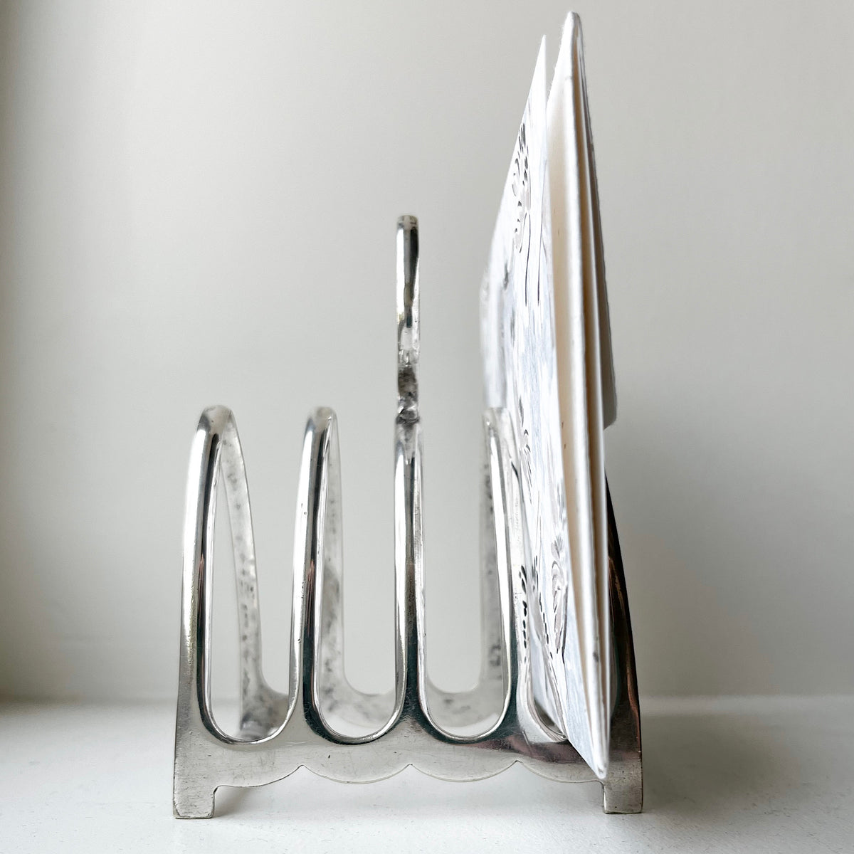Antique Silver Toast Rack - Arched