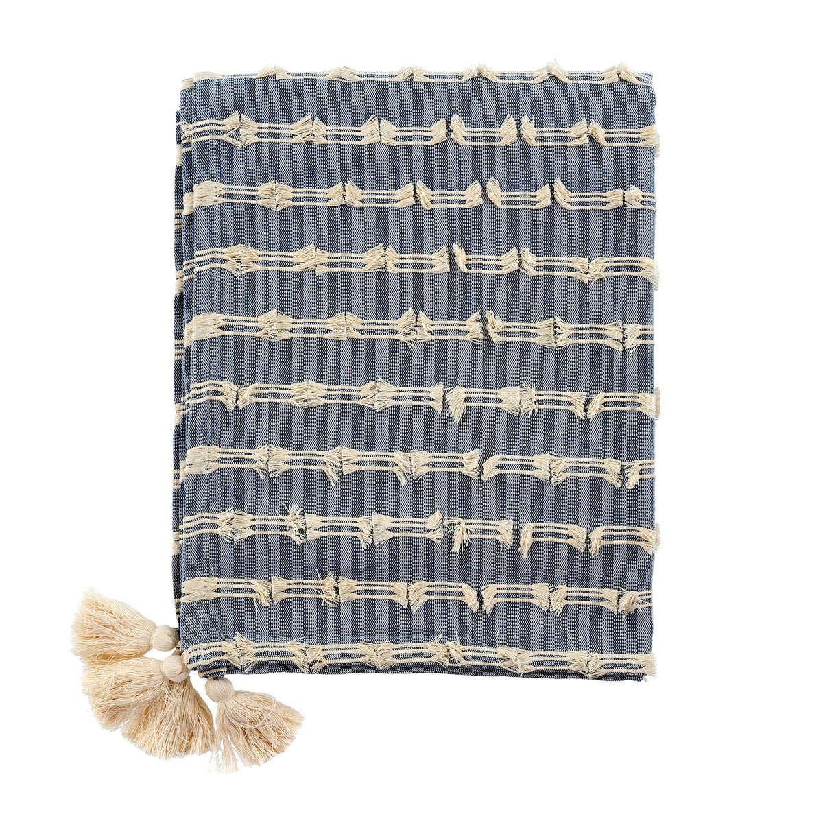 Westerly Cotton Throw, Blue