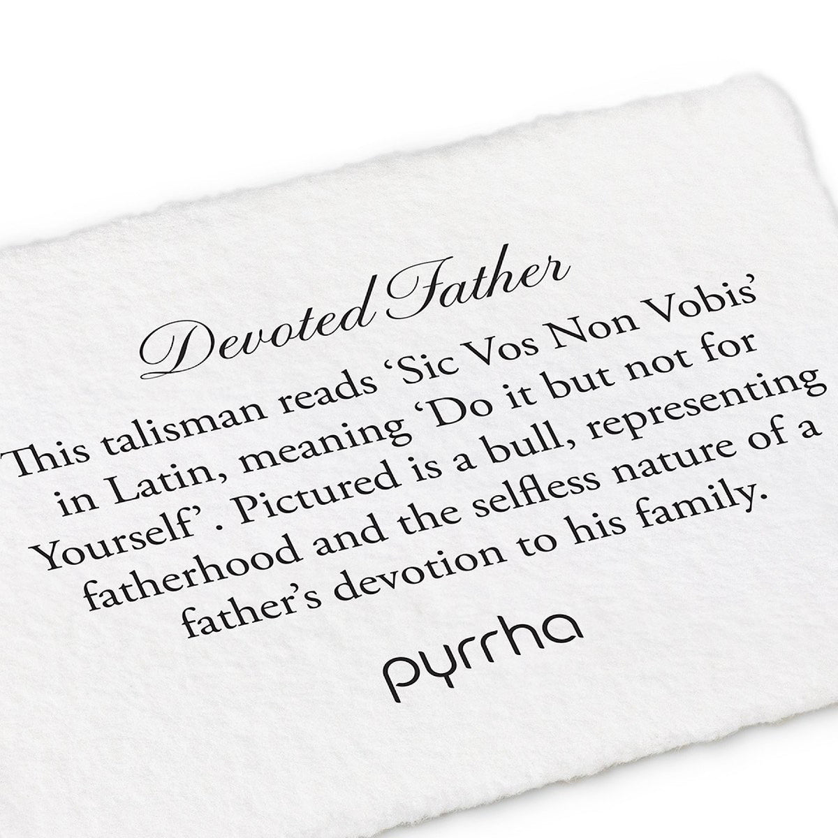 Devoted Father Talisman, Sterling Silver