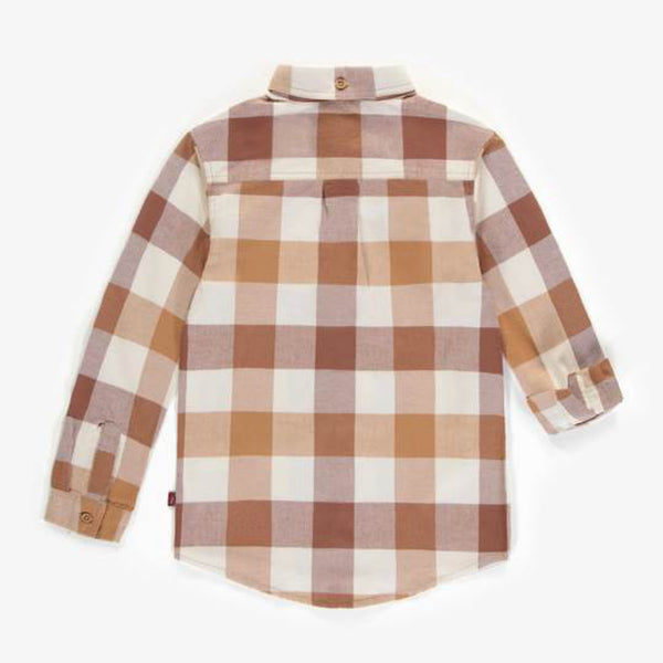 Brown Check Long Shirt