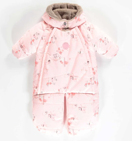 Newborn baby girl snowsuit hot sale