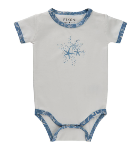 Sea Star Bodysuit, Baby Blue
