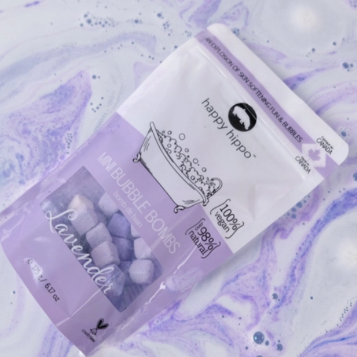 Happy Hippo Bath - Lavender Mini Bubble Bombs