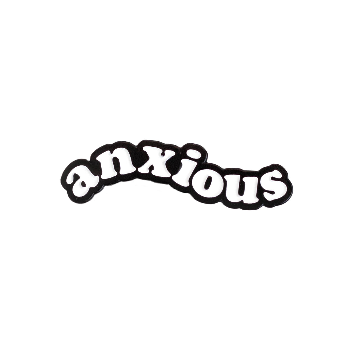 Anxious Enamel Pin: Black