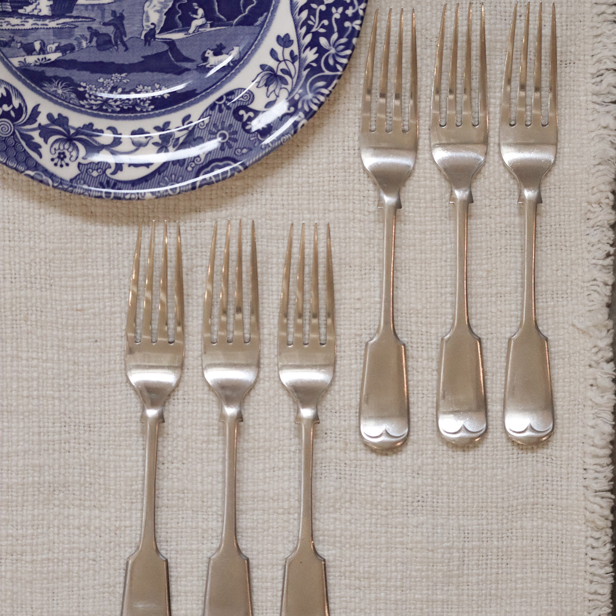 Thomas Wilkinson &amp; Sons Antique Silver Plate Forks, set of 6