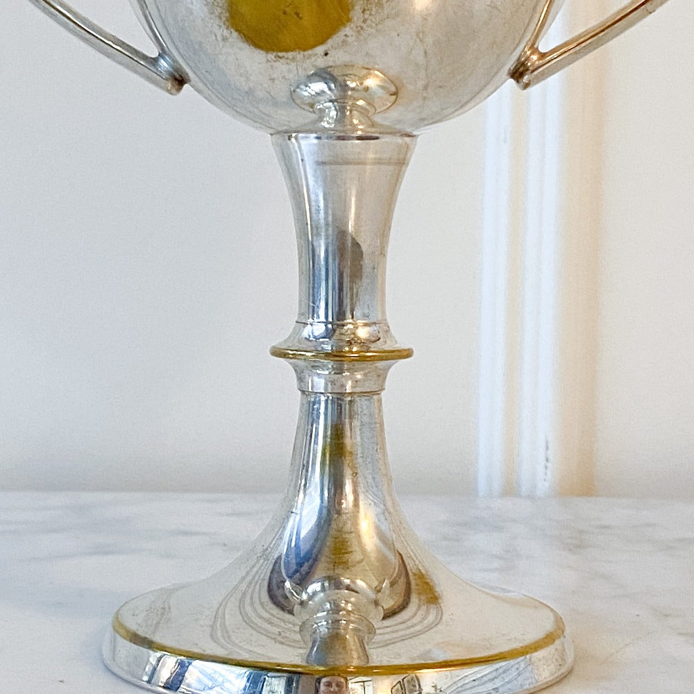 Large Antique Silver Plate Trophy