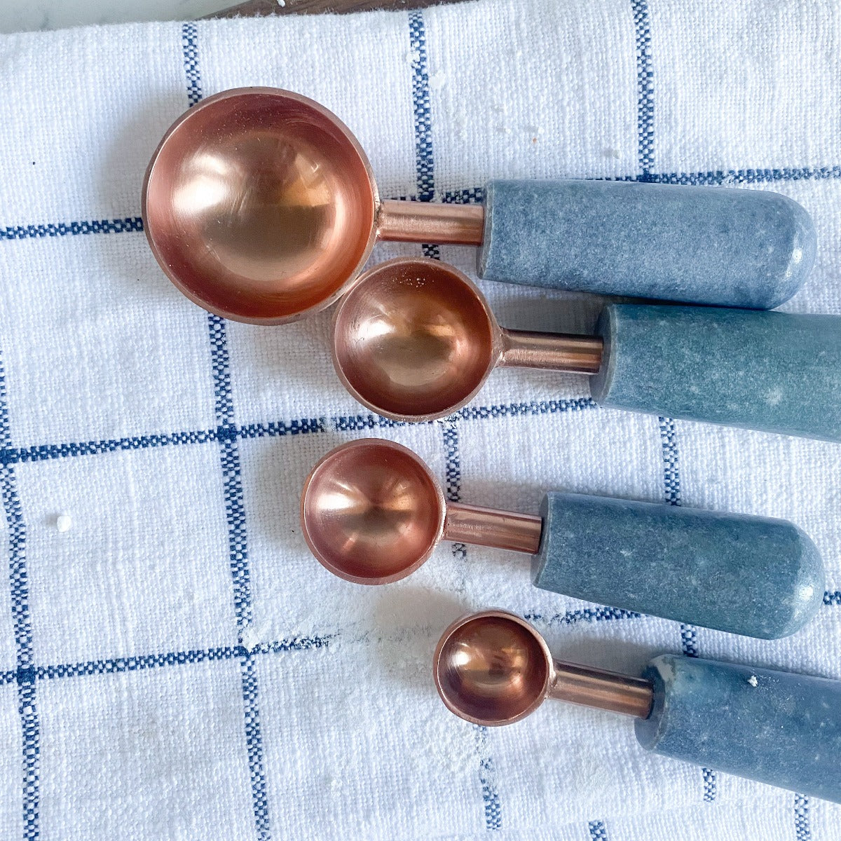 Rose Gold &amp; Slate Measuring Spoons, Set of 4