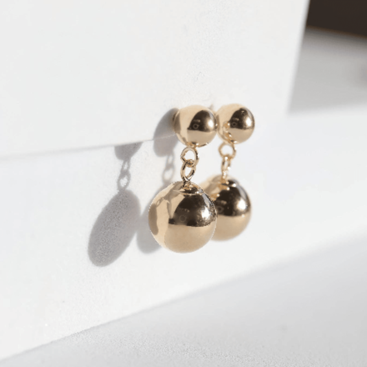 14k Solid Gold Ball Earrings