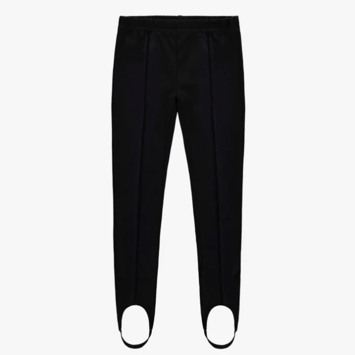 Charcoal Stirrup Pants With Foot Clips in Ponte De Roma, Child