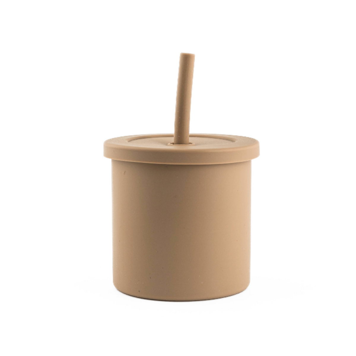 2 in 1 Straw Cup and Snack Container - Cool Tones: Beige