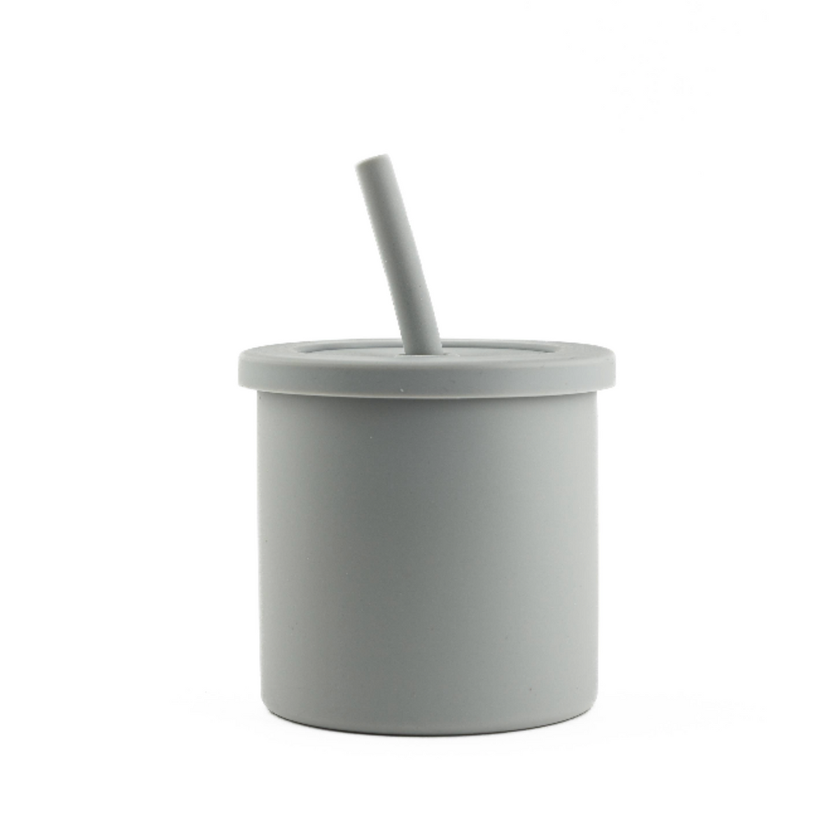 2 in 1 Straw Cup and Snack Container - Cool Tones: Grey