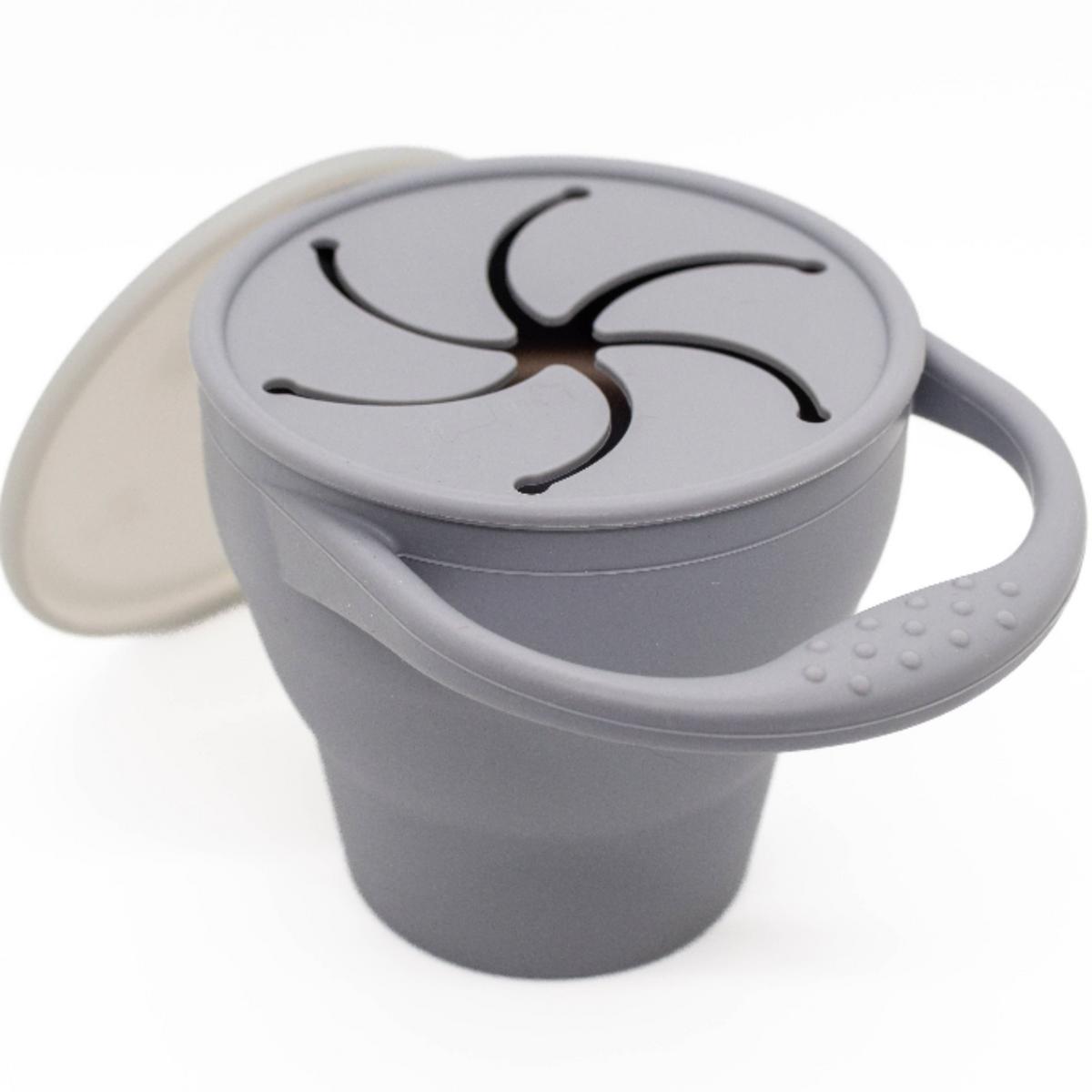 Collapsible Snack Cup with Lid: Stormy Blueberry