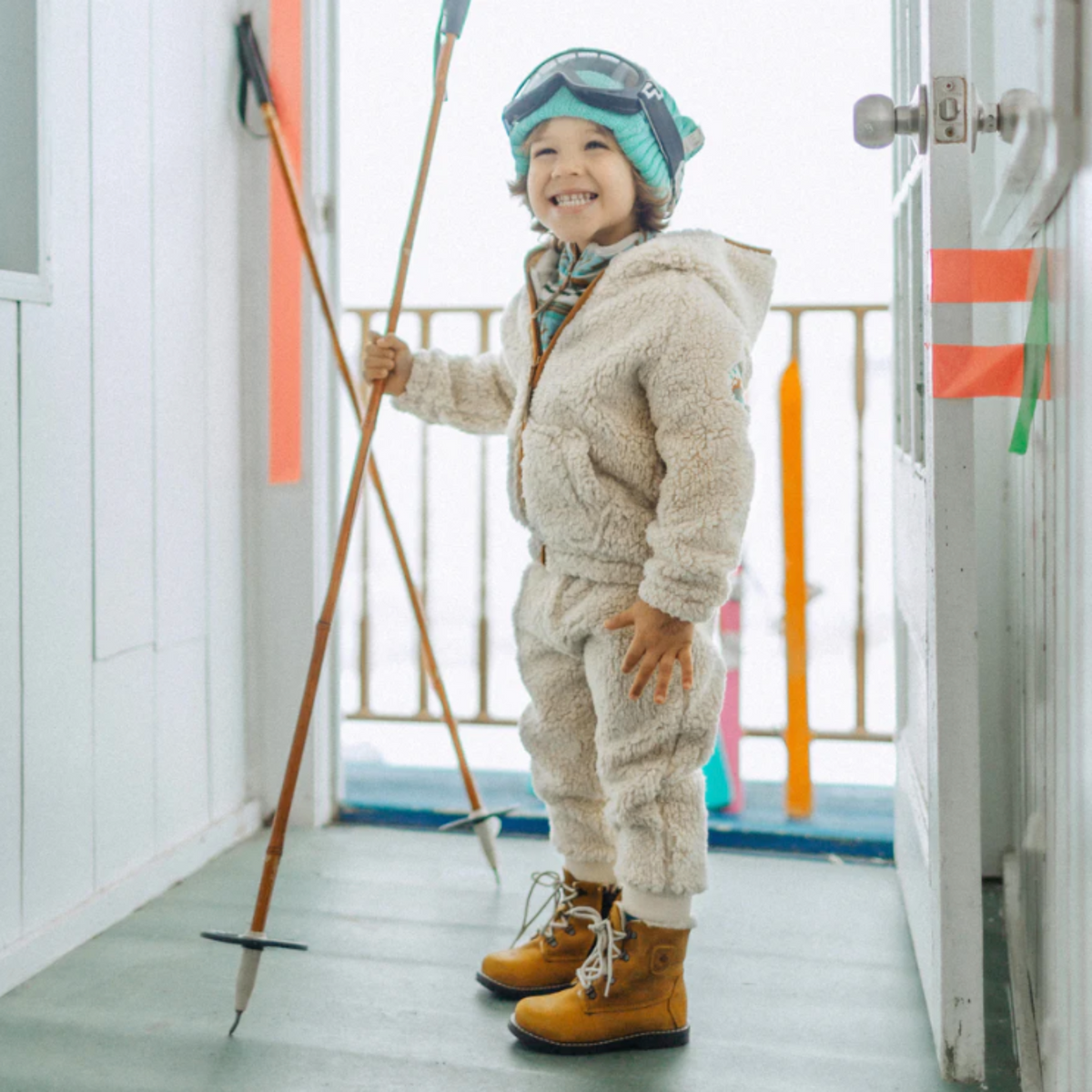 Ivory Sherpa Pants, Toddler