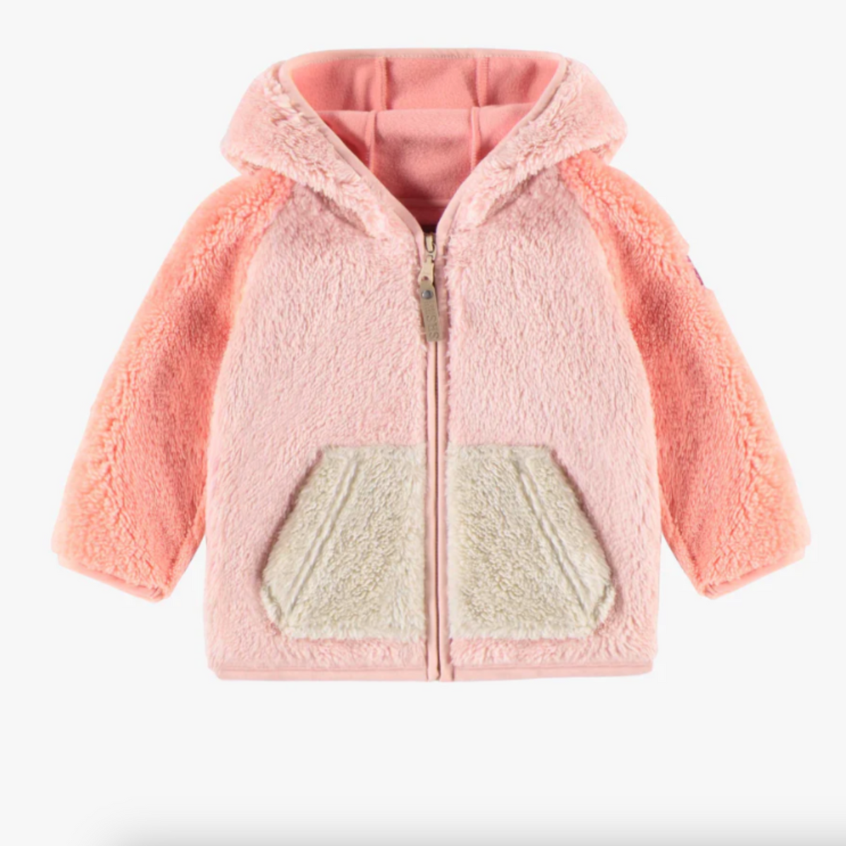 Pink Sherpa Jacket with Hood, Baby