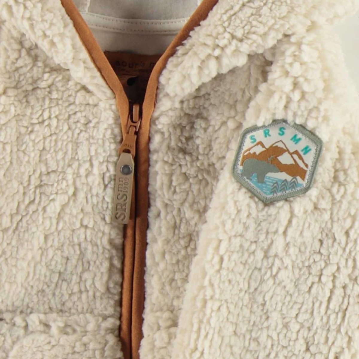 Ivory Sherpa Jacket with Hood, Baby