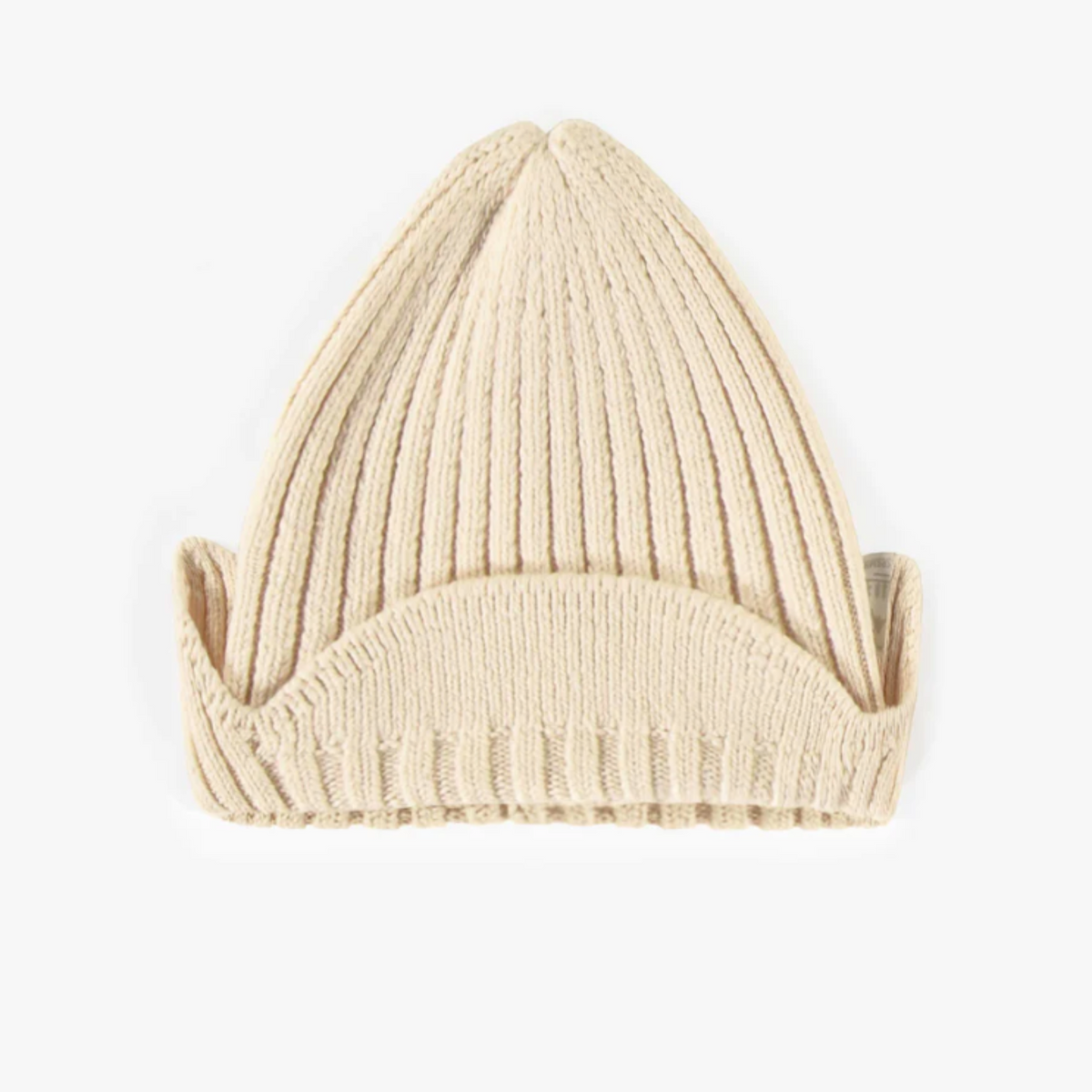 Cream Knitted Toque with Flaps, Child