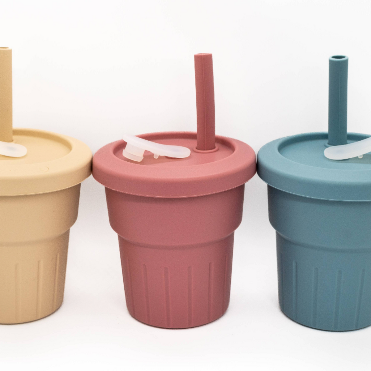 Silicone Cup - Ribbed Smoothie Cup | Pink