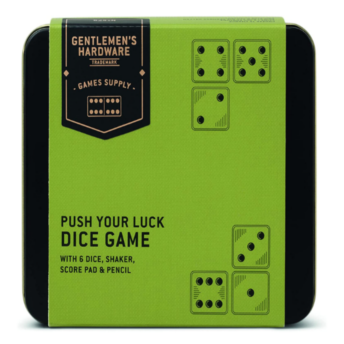 Push Your Luck Dice Game in a Tin Gift, Multicolored
