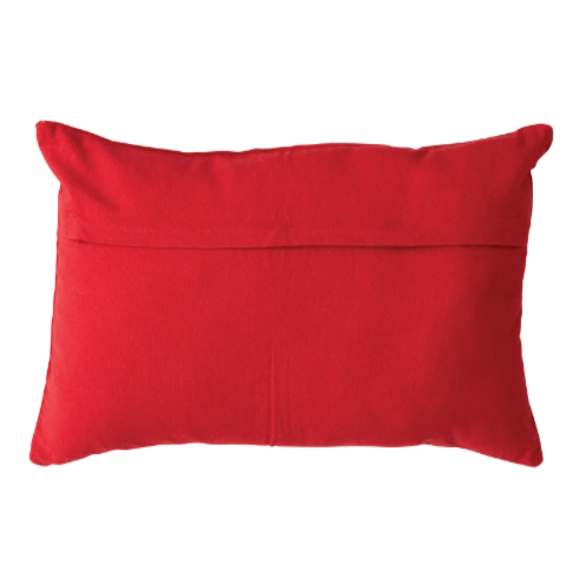 Cotton Velvet Lumbar Pillow with Embroidery &quot;Merry Christmas&quot;