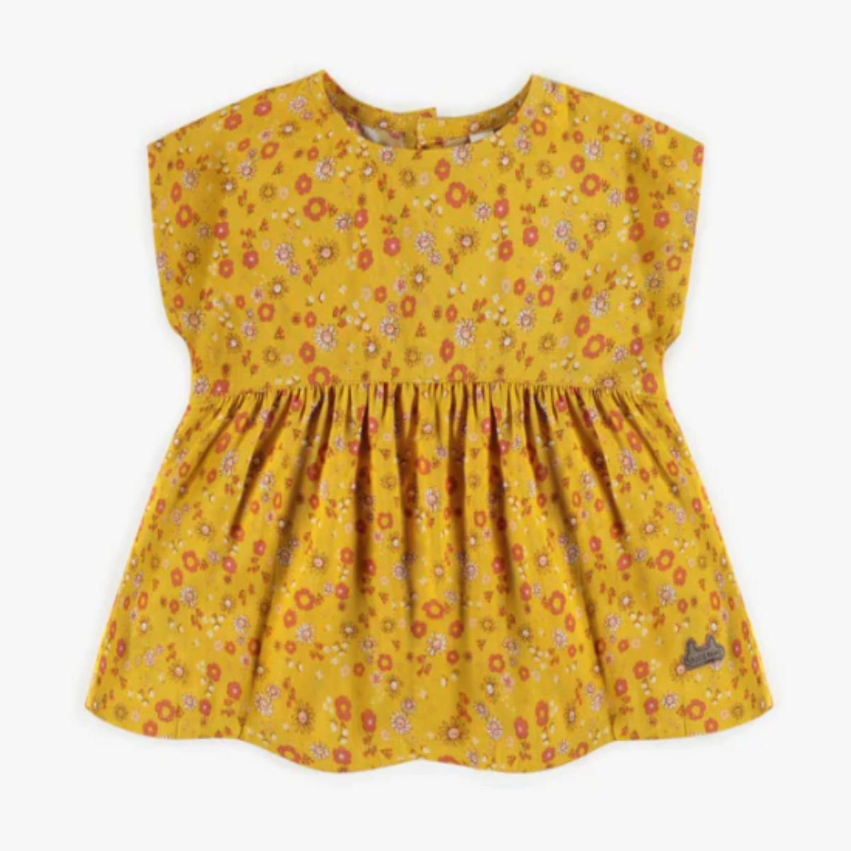 Retro Floral Dress w/ Bloomers, Yellow