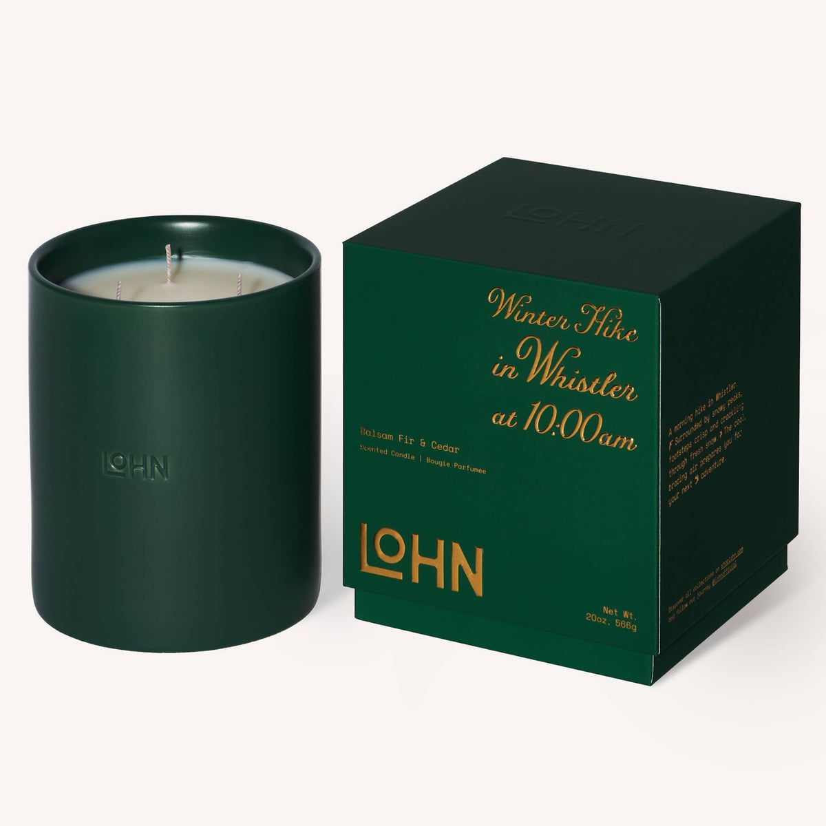 LOHN 3-Wick Candle - WINTER HIKE Balsam Fir &amp; Cedar