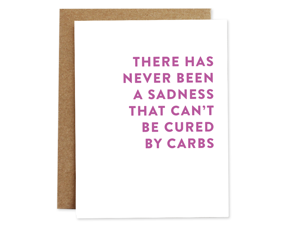 Rhubarb Paper Co. - Cured By Carbs Encouragement Card