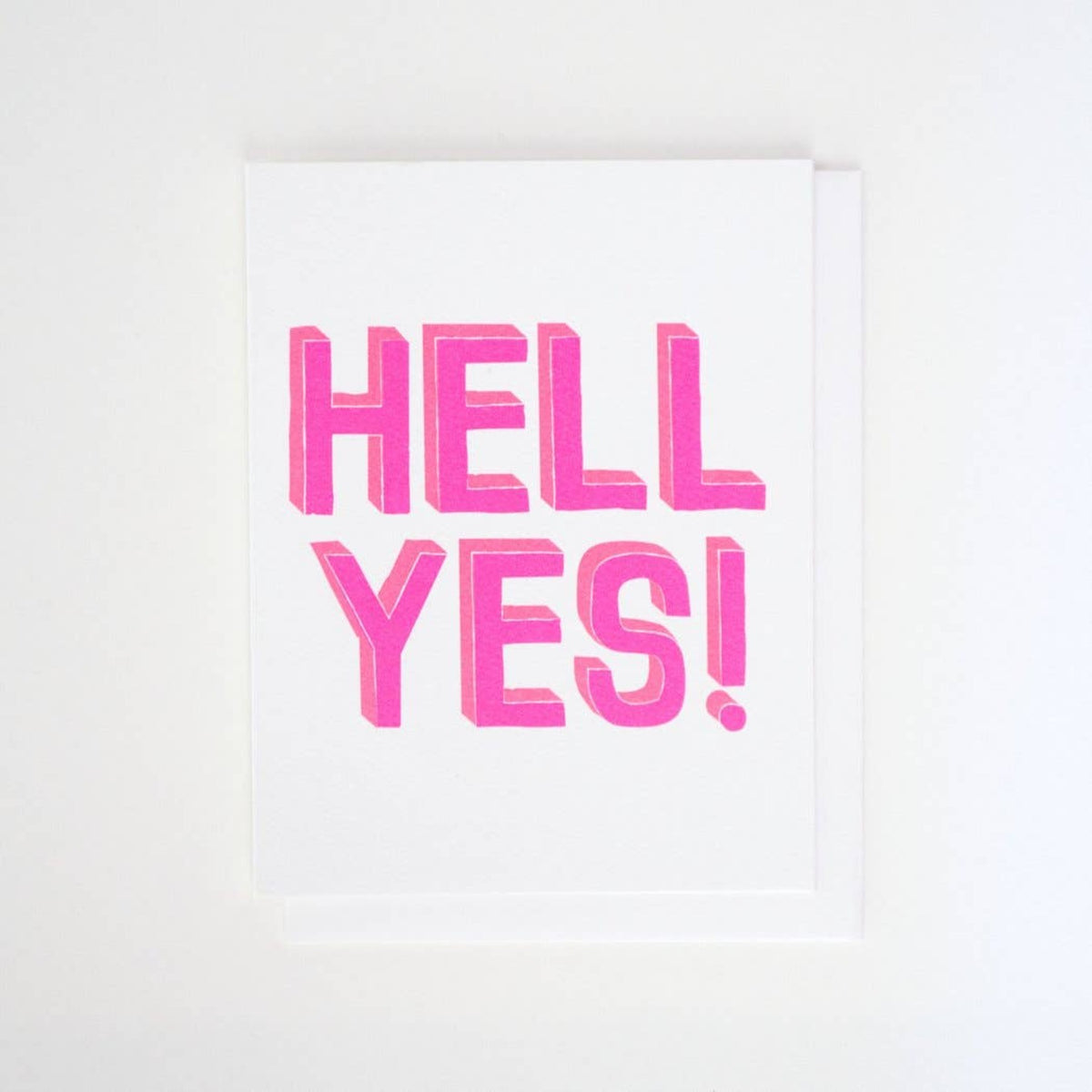 Banquet Workshop - Hell Yes! Double Neon Note Card