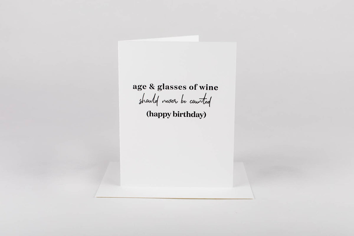Age &amp; Wine Greeting Card
