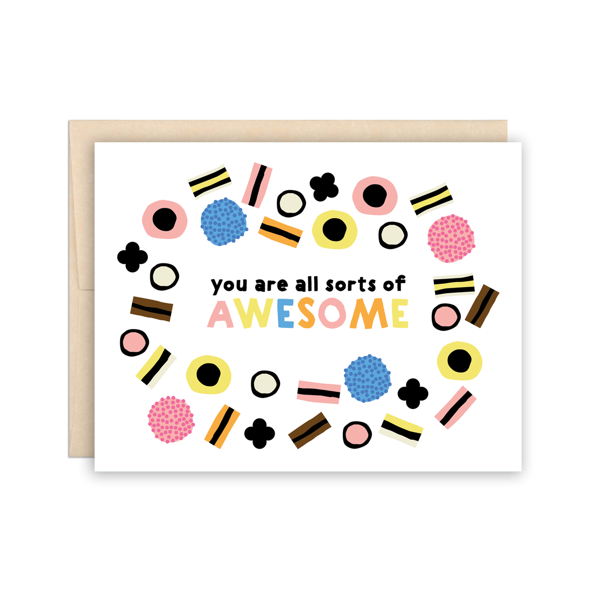 All Sorts Awesome Candy Greeting Card