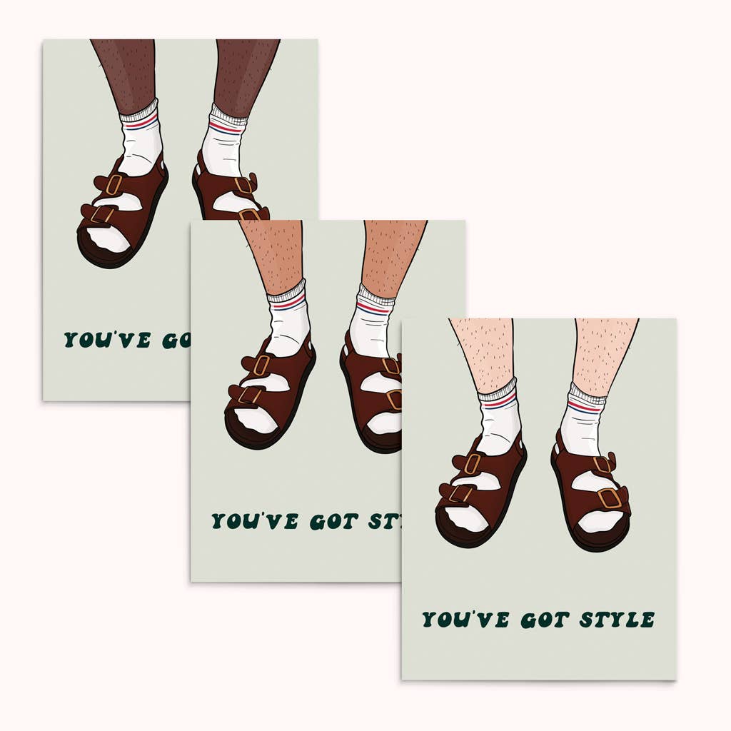 Party Mountain Paper co. - Socks &amp; Sandals | Father&#39;s Day Card