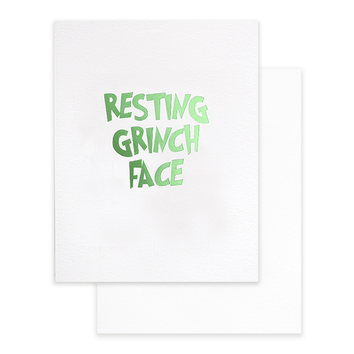 Resting Grinch Face card