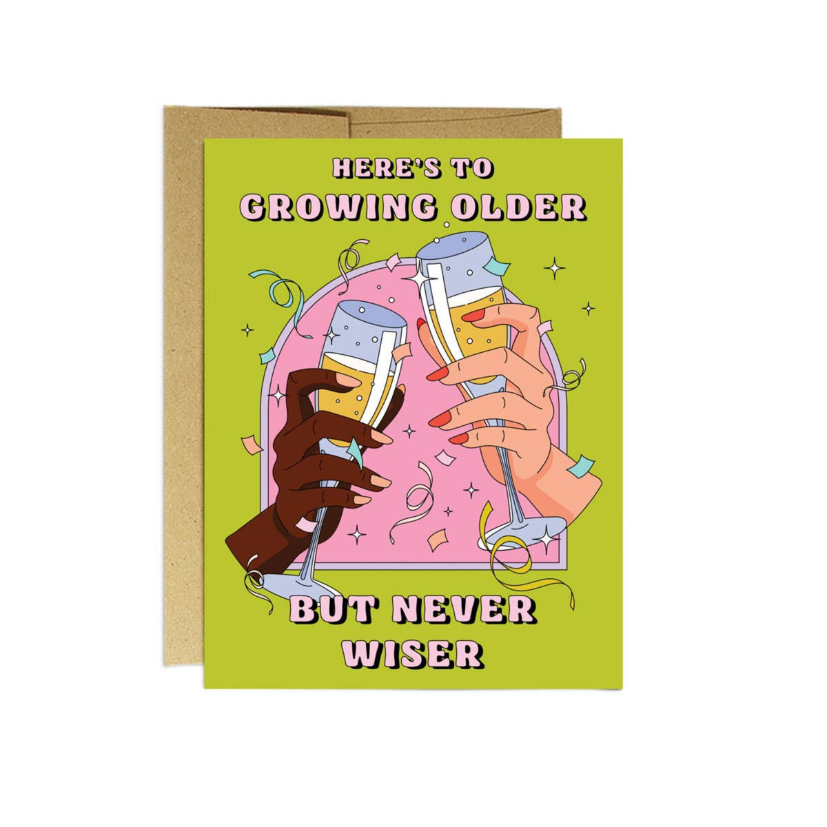 Party Mountain Paper co. - Older Never Wiser | Birthday Card