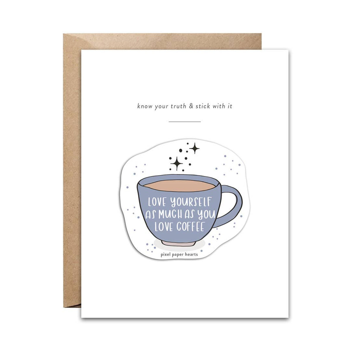 Love Coffee Sticker Card