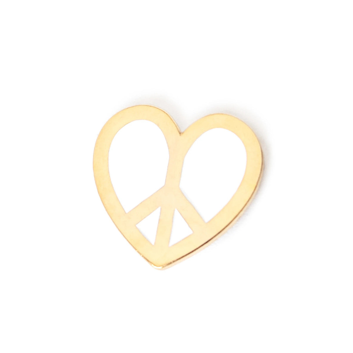 Peace Enamel Heart Pin