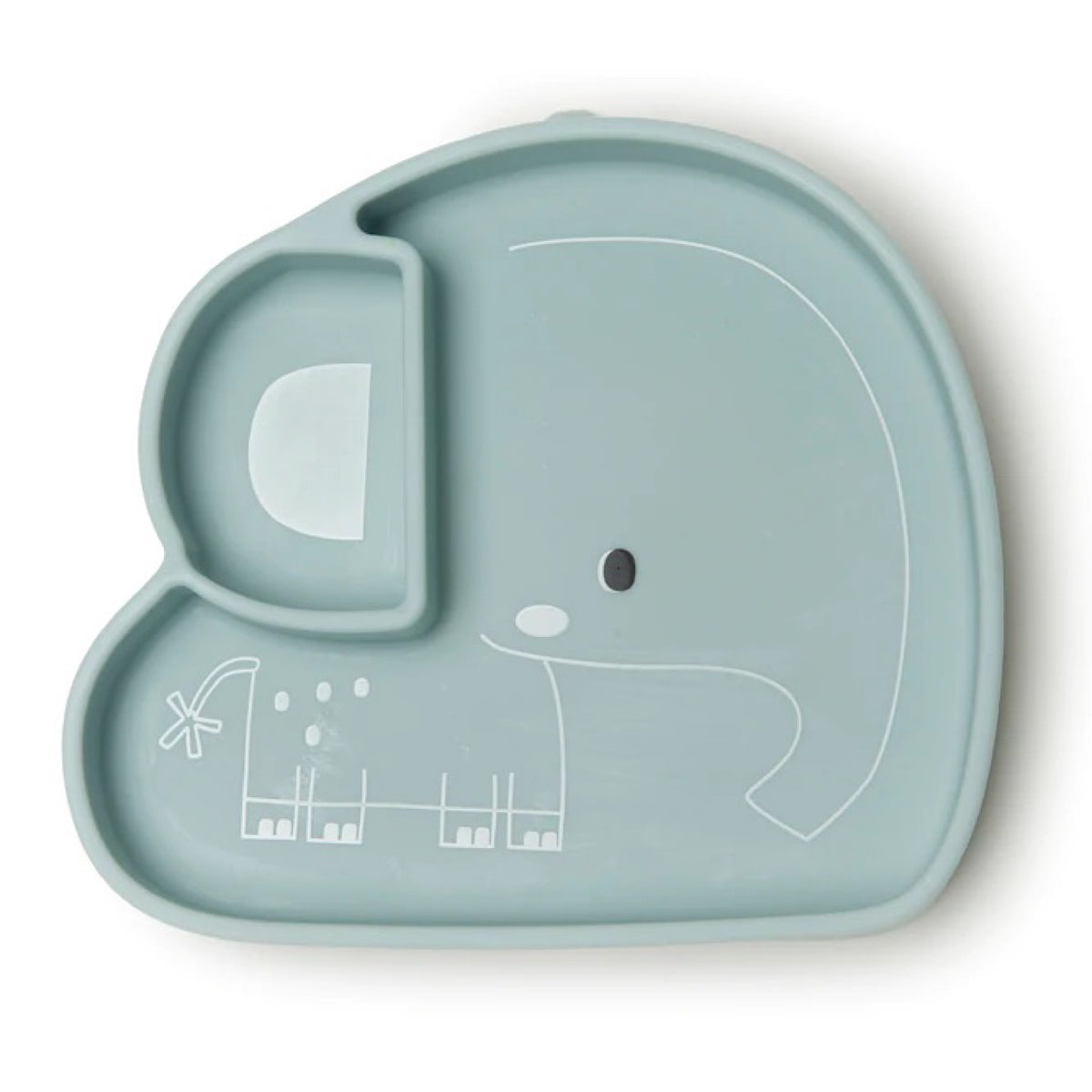 Silicone Suction Snack Plate, Elephant