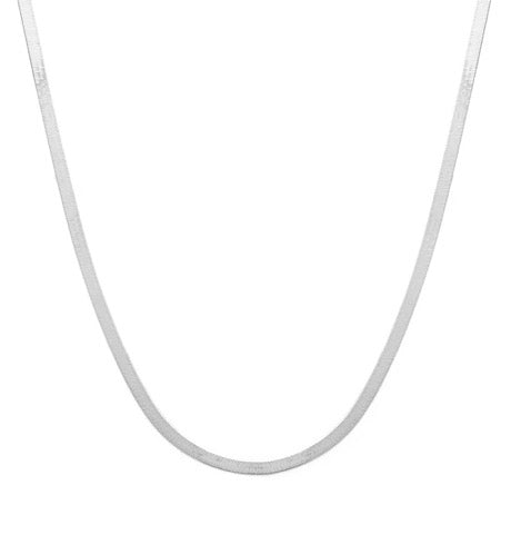 Herringbone Mother Necklace, Sterling Silver