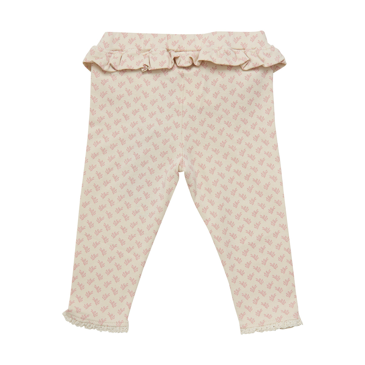Cotton Leggings with Ruffle Detailing