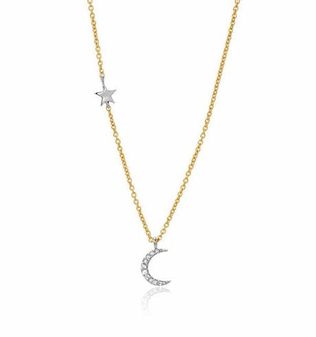 Petite Moon And Star Necklace