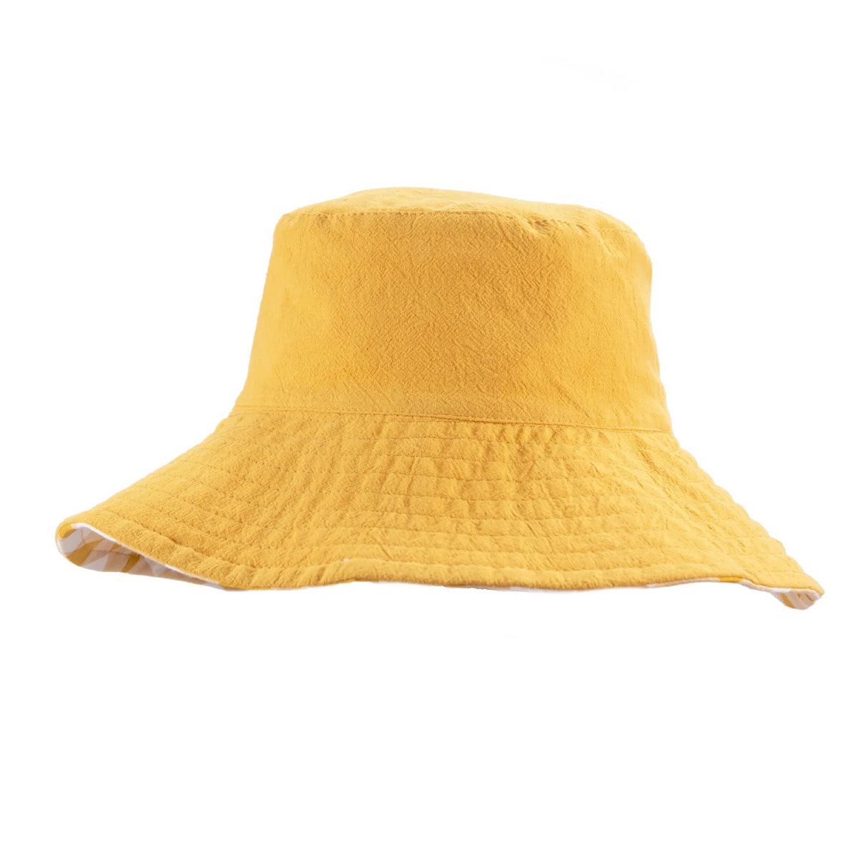 Retro Check Bucket Hat, Yellow