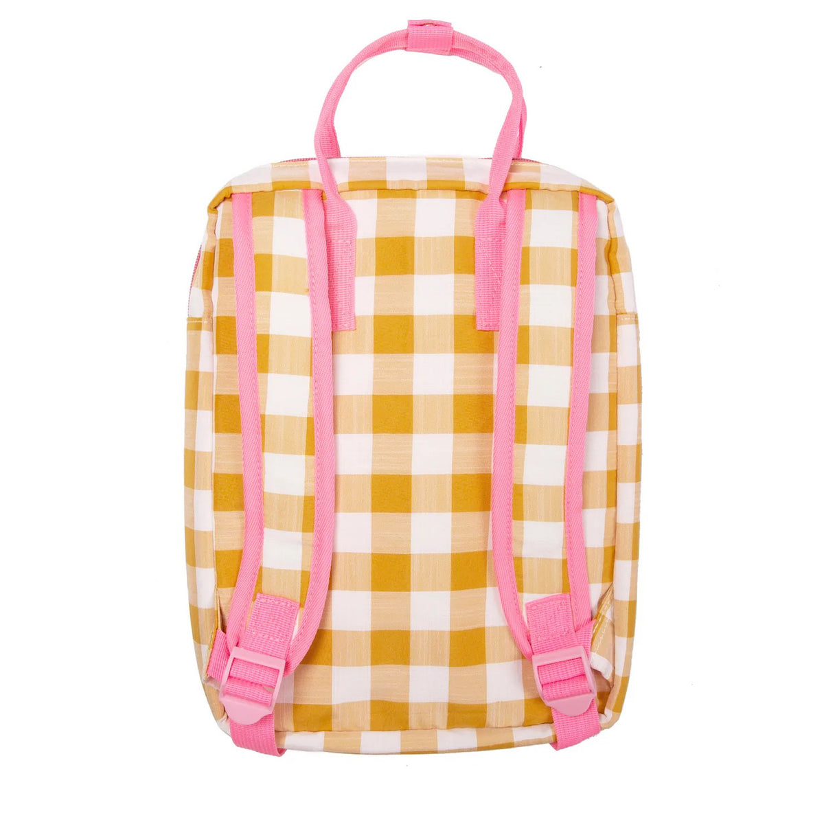 Retro Check Backpack, Yellow