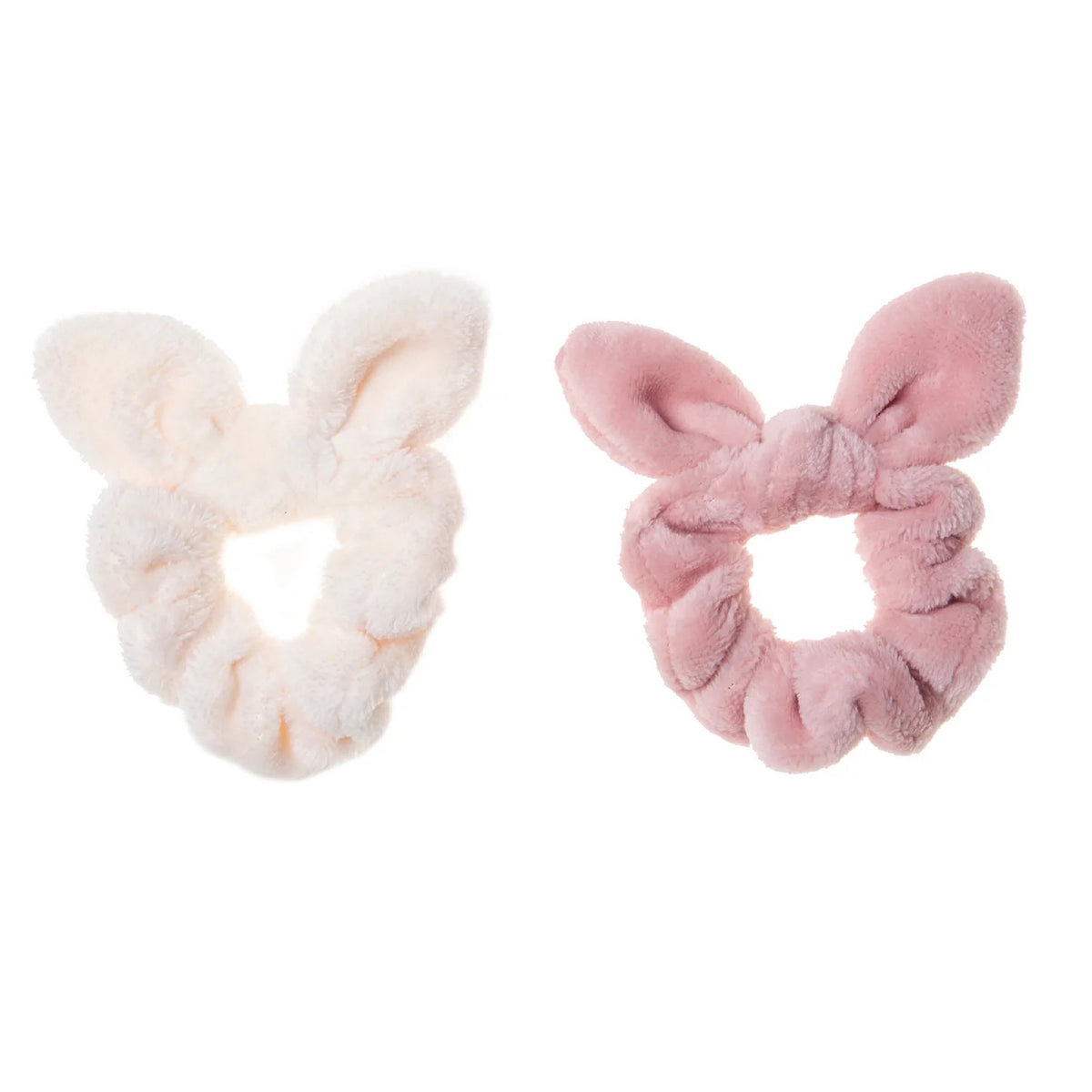 Fluffy Bunny Ears Scrunchie Set 2 Pack