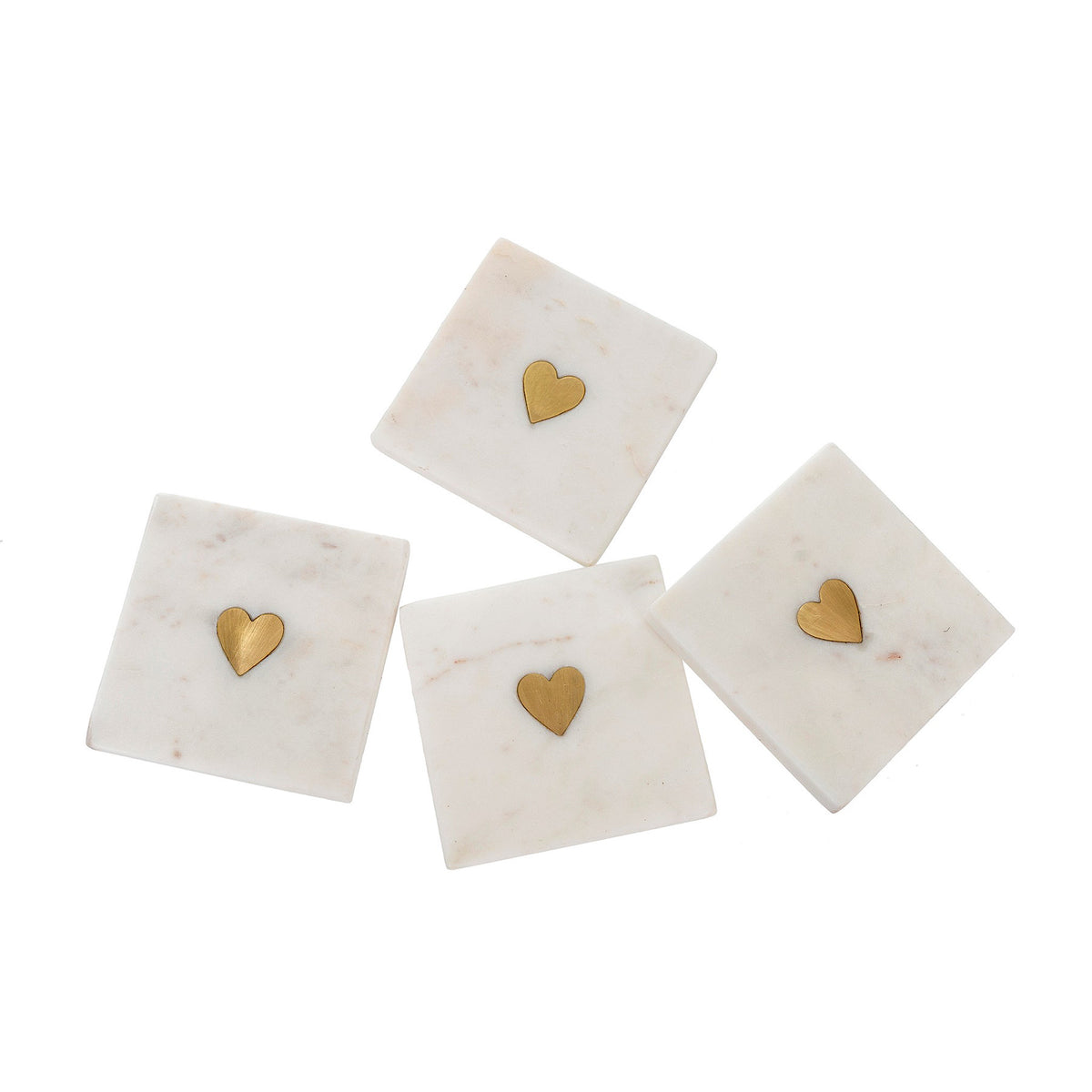Sweet Heart Square Coasters, Set of 4