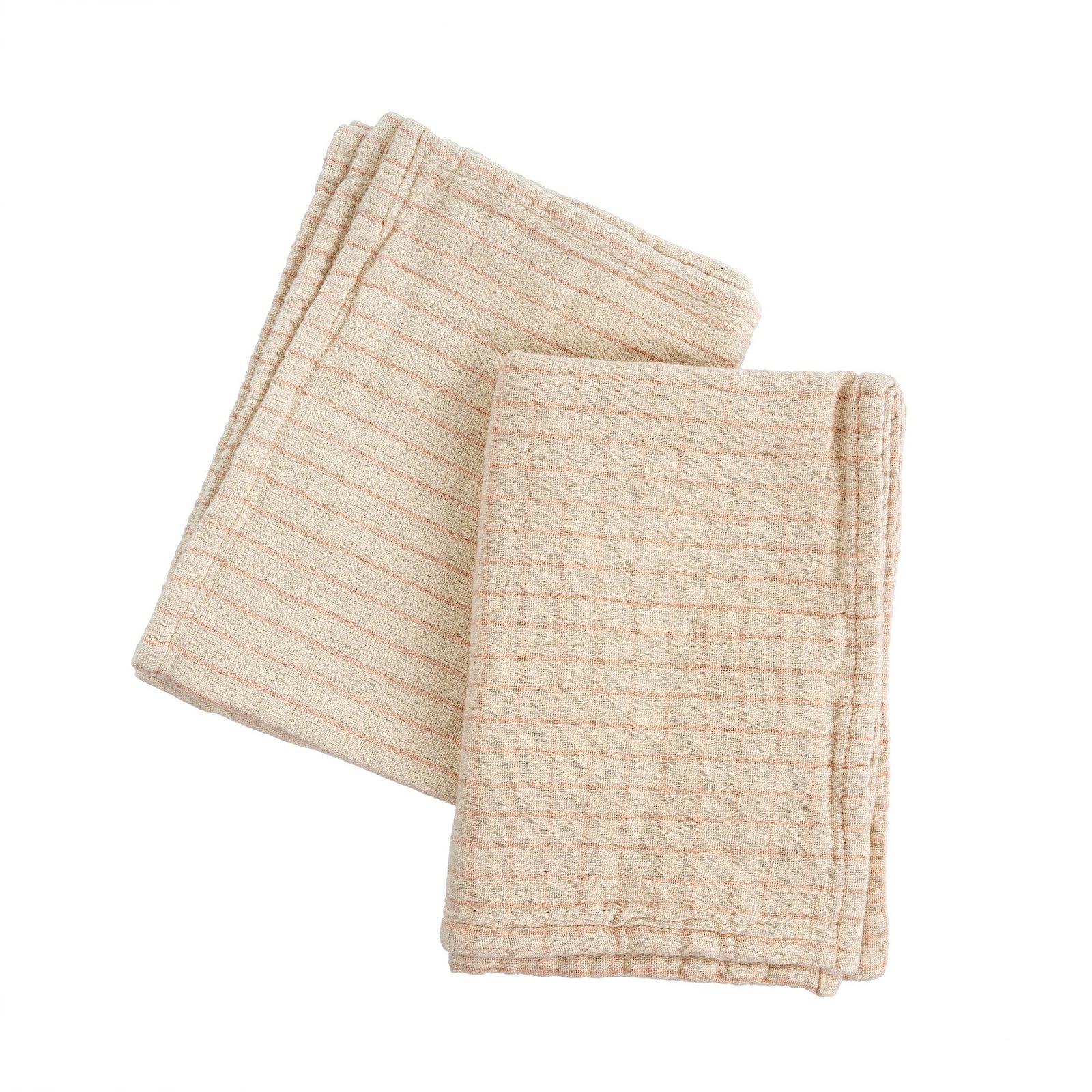 Waffle-Terry Alabaster Beige Organic Cotton Dish Towels, Set of 2