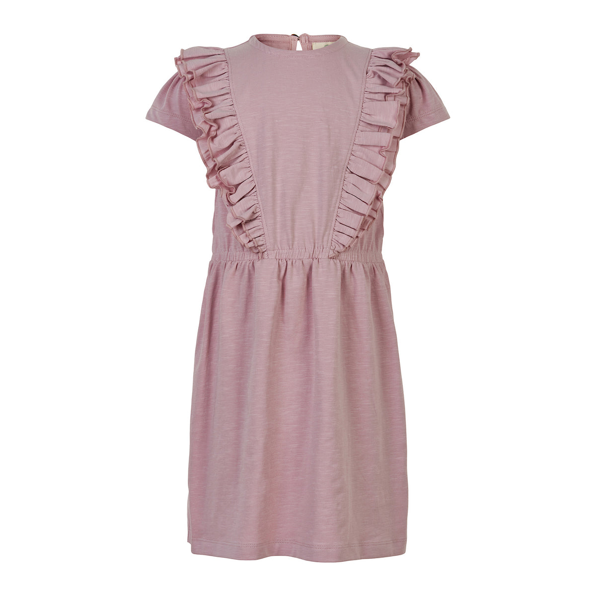 Pink Dress with Double Ruffle