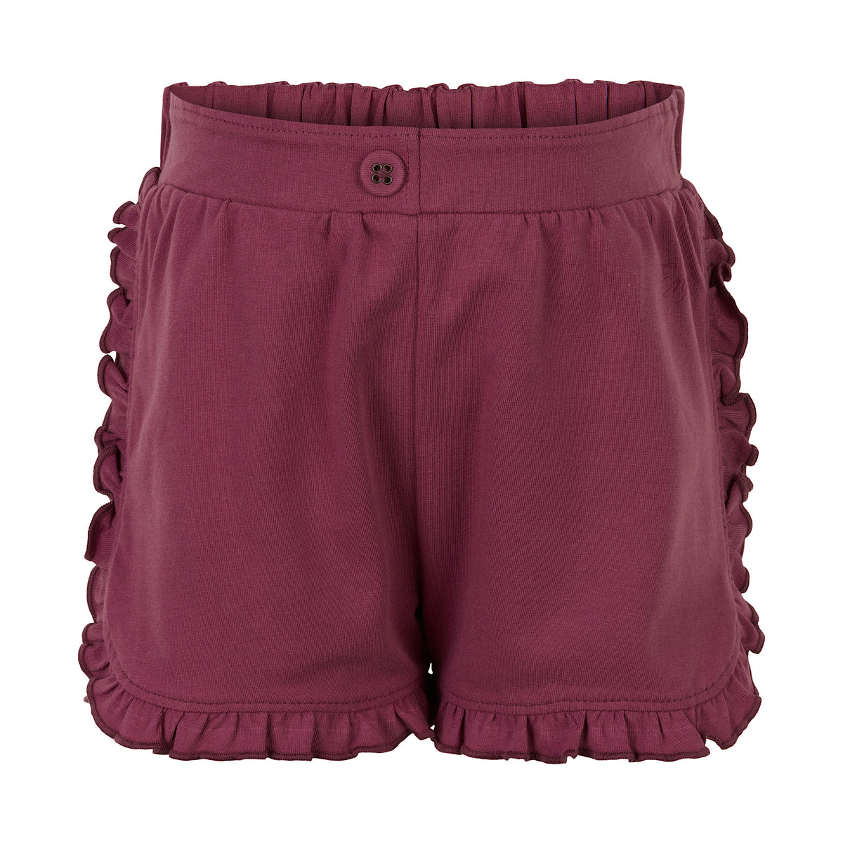 Cotton Shorts with Ruffle Detailing