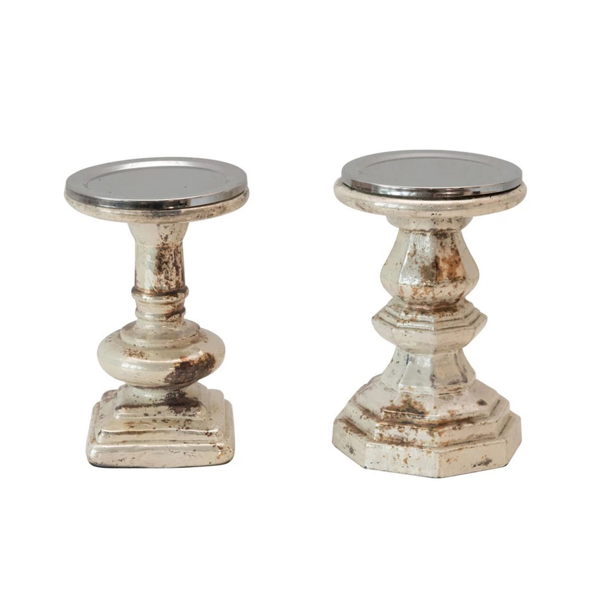 Glass and Metal Candle Holders, 2 Styles