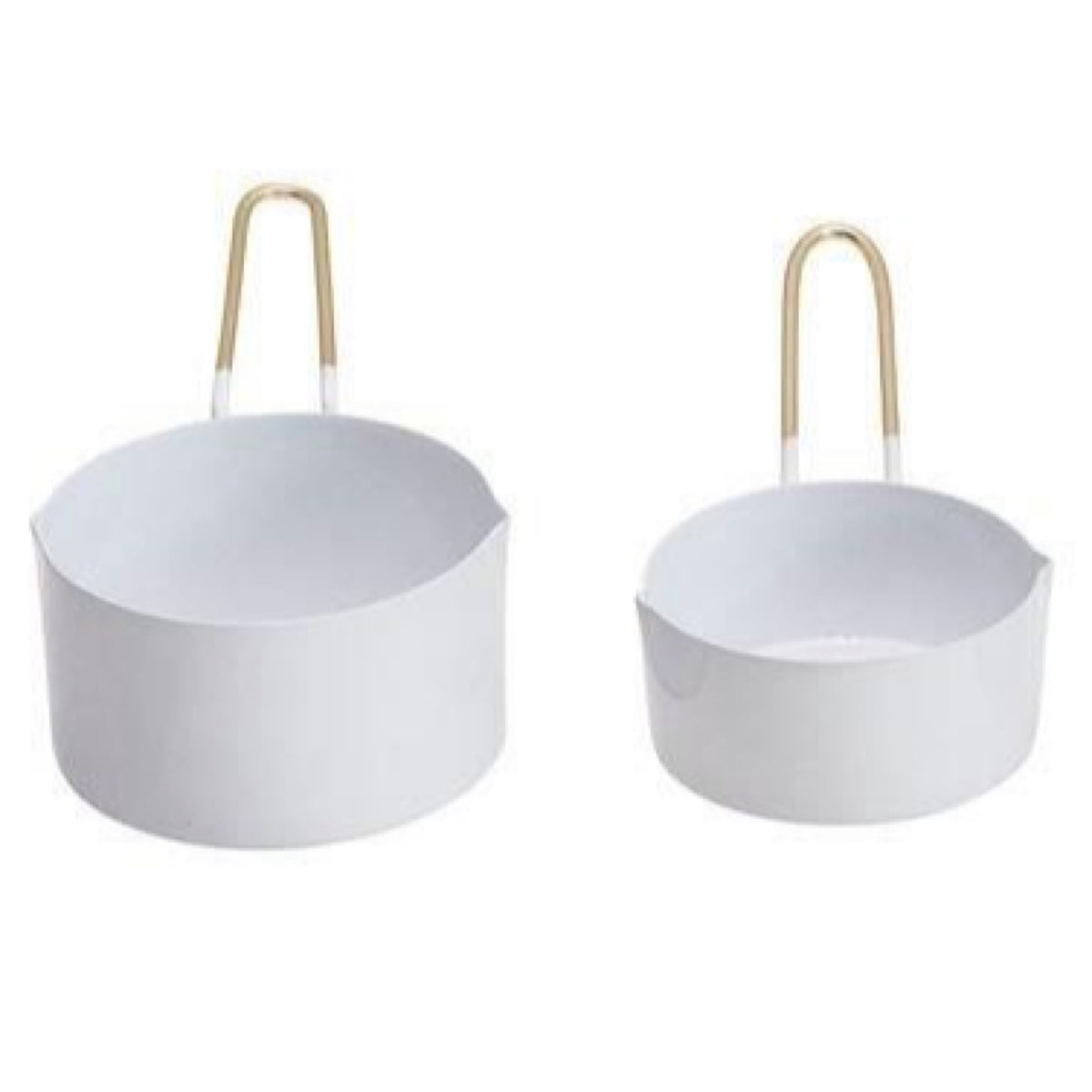 Enamelled Measuring Cups in White