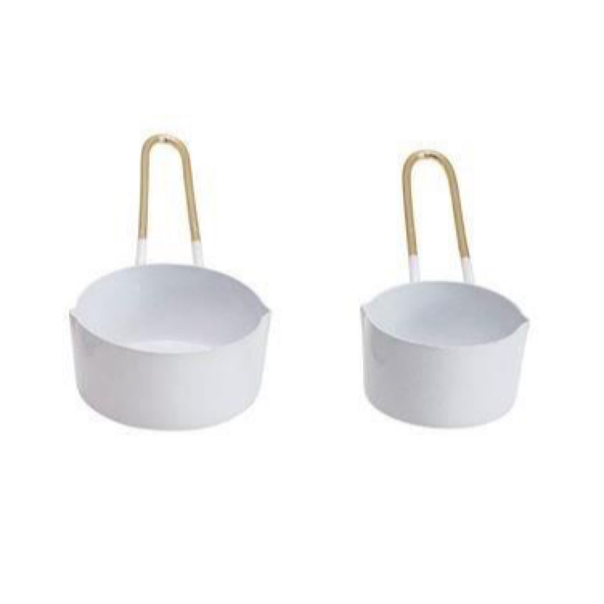 Enamelled Measuring Cups in White
