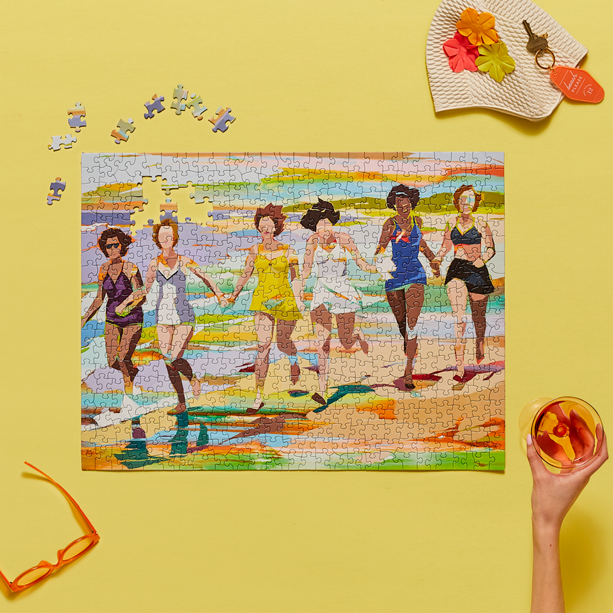 Sunset Swim 500 Piece Jigsaw Puzzle