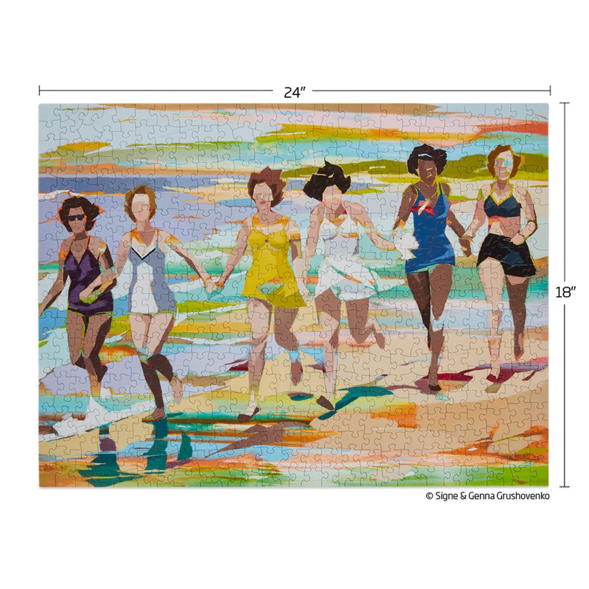 Sunset Swim 500 Piece Jigsaw Puzzle